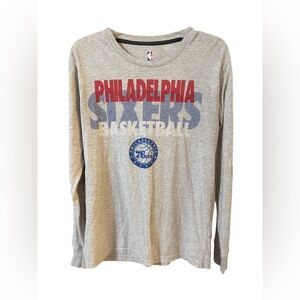 NBA Philadelphia 76ers Gray Long Sleeve Tee Small